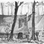 Drawing of Dirk's tent, sent to Ulric